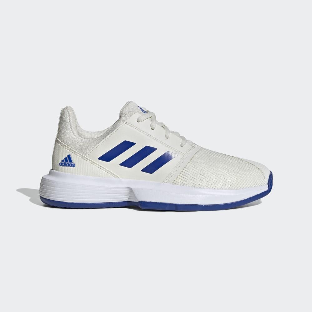 Adidas Boys' CourtJam Tennis Shoes White/Royal Ireland EH1104